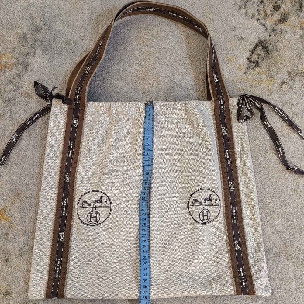 Hermes dust bag. Hand made shopper from Hermes dust bags NEW! - Picture 3 of 9